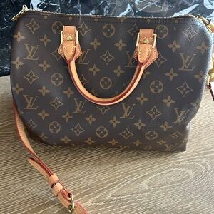 Louis Vuitton Classic Brown Monogram Speedy 30 Authentic